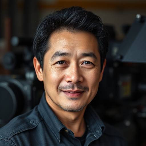 Confident headshot of film director David Lee